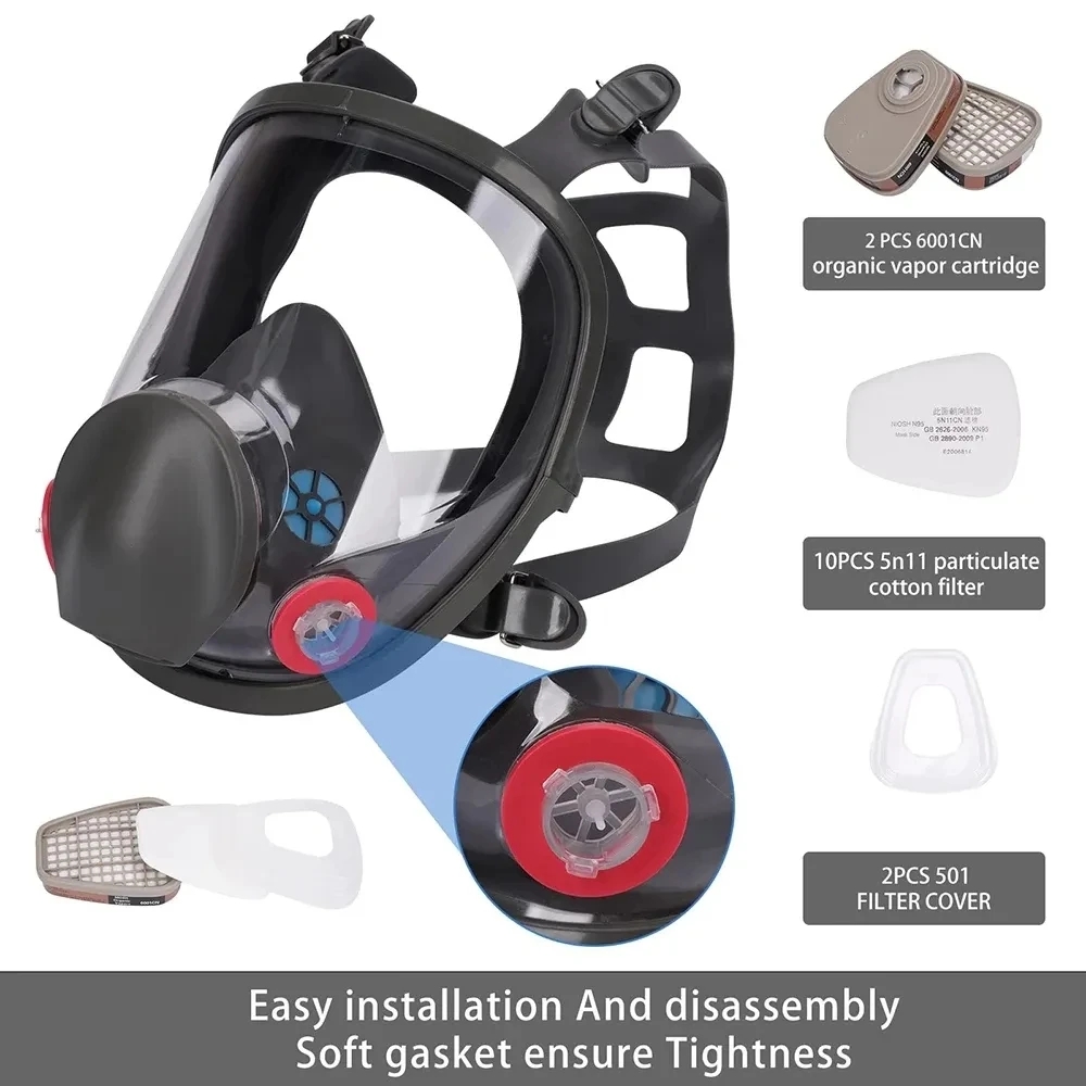 6800 Anti-Fog Gas Mask, Indust - Anti Pollution Mask recension och pris