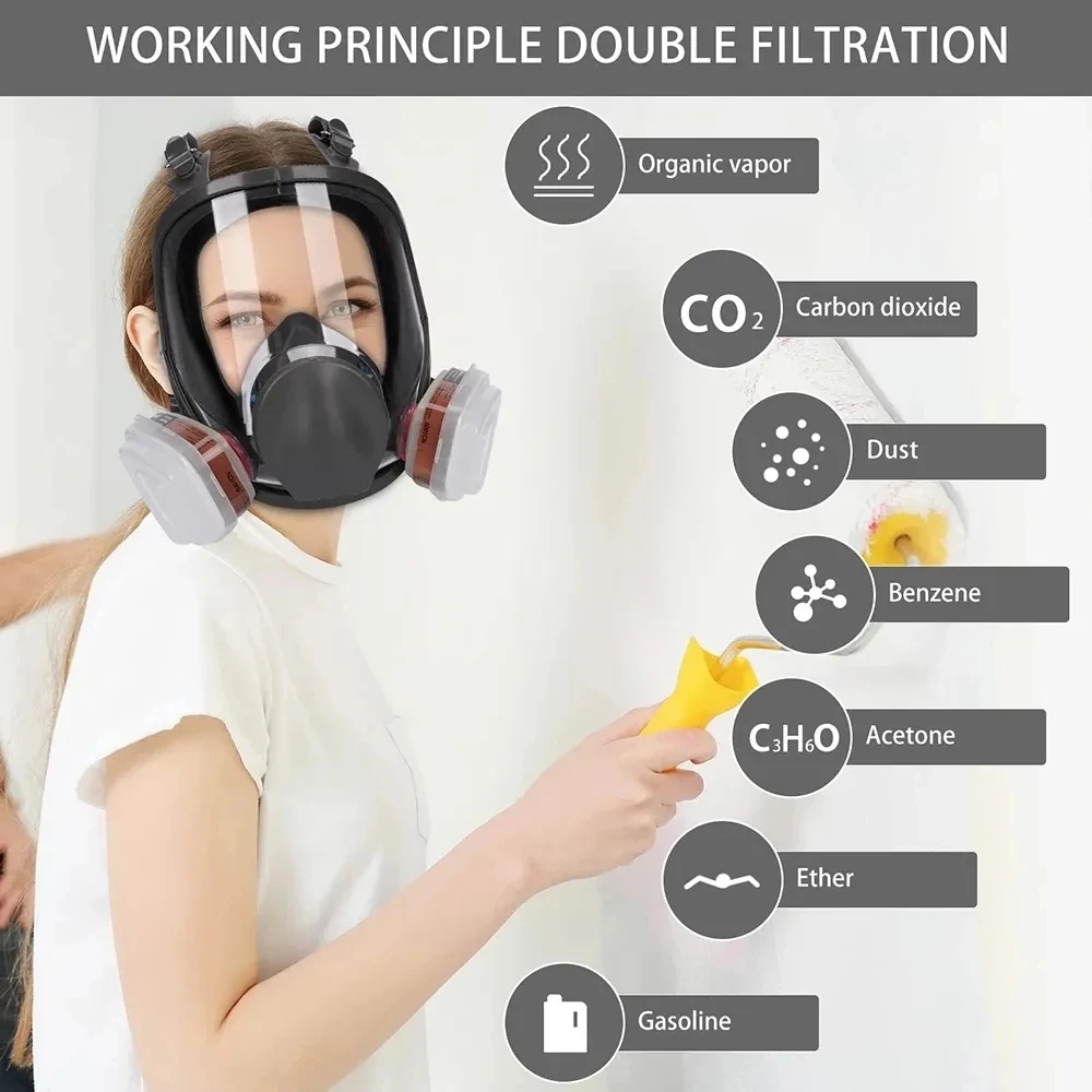 6800 Anti-Fog Gas Mask, Indust - Anti Pollution Mask recension och pris