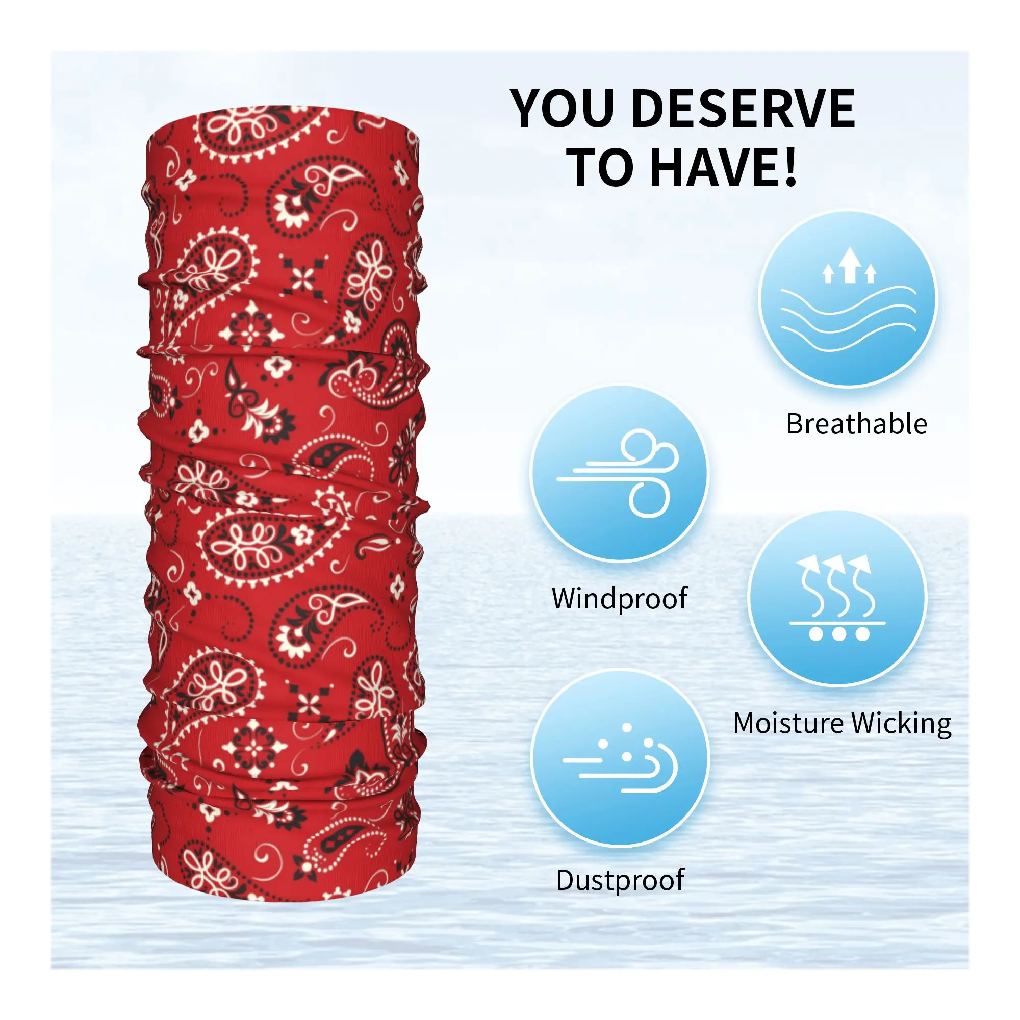 New Red Bandana Bandana Neck G - Neck Gaiter Face Cover recension och pris