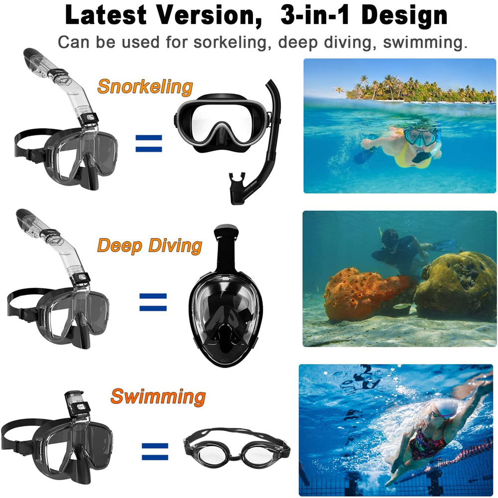 Diving Masks Foldable Anti-Fog - Anti Pollution Mask recension och pris