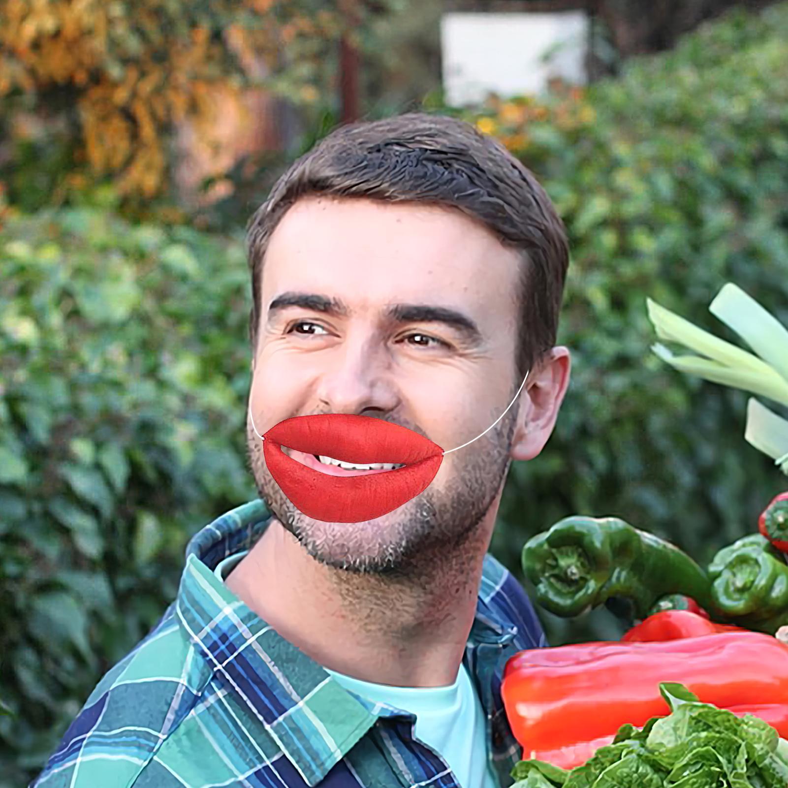 Red Lips Face Masks Funny Big  - Kids Face Mask recension och pris