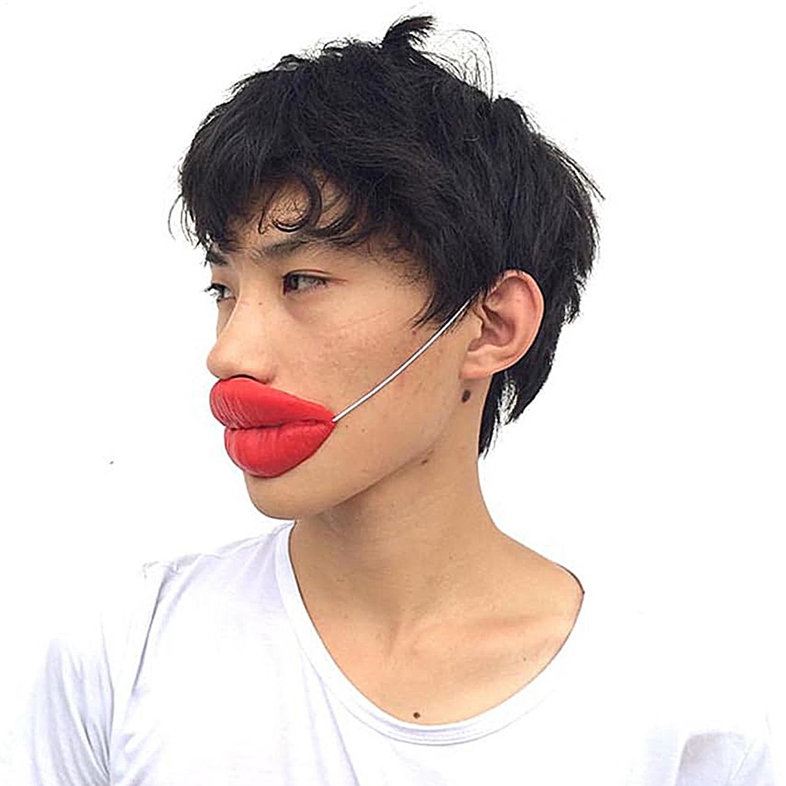Red Lips Face Masks Funny Big  - Kids Face Mask recension och pris