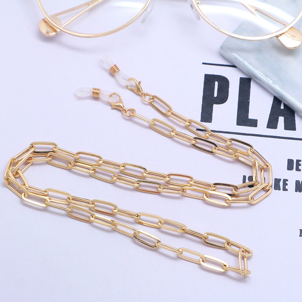 Metal Gold Paperclip Link Eyeg - Mask Chain Holder recension och pris